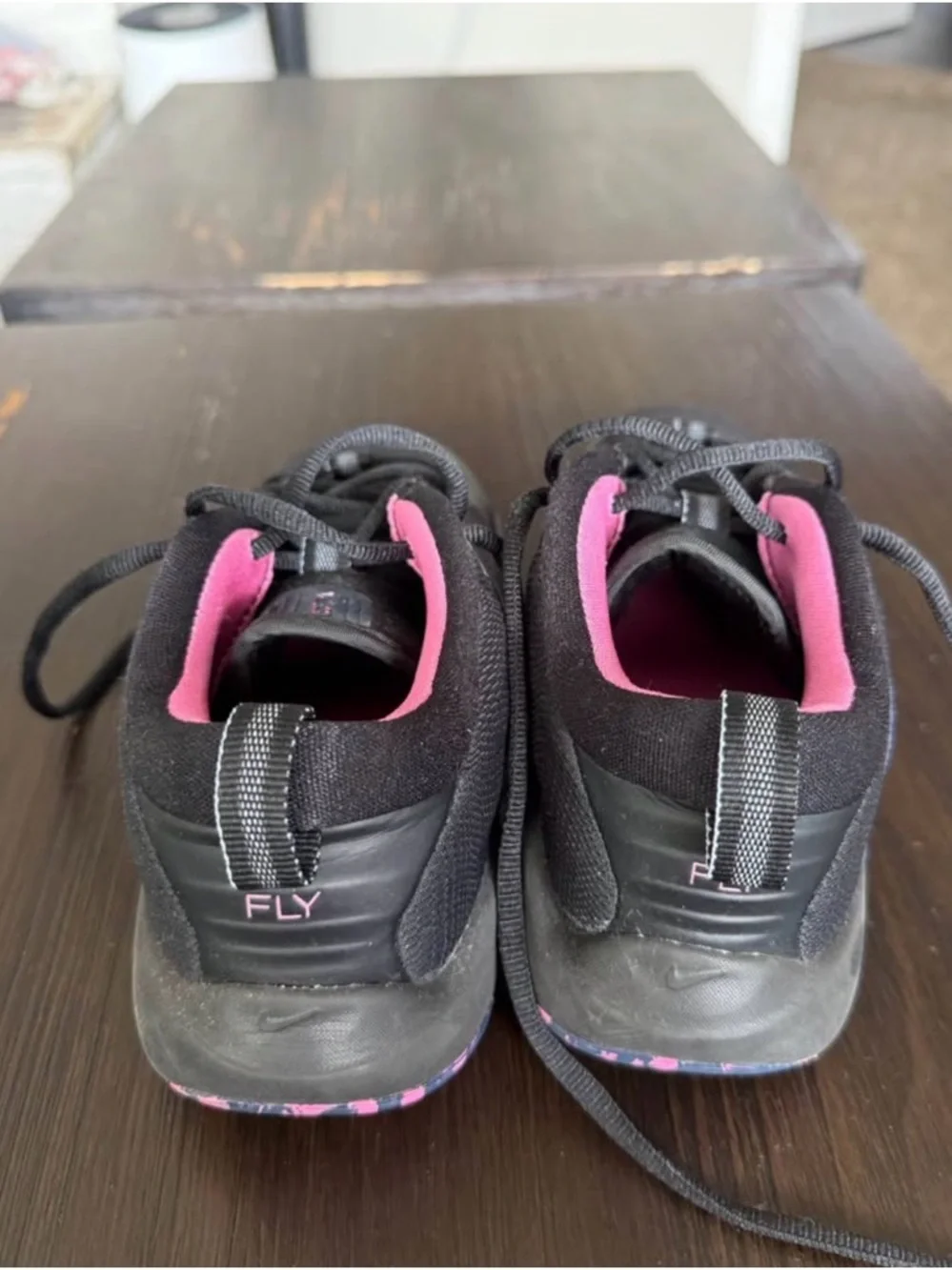 Nike Isofly Kids' Black & Pink Athletic Sneakers